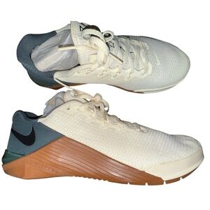 Nike Metcon 5 Cream & Green Shoes Mens 7.5
